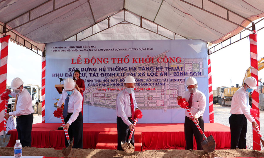 Khu tái định cư Lộc An - Bình Sơn vừa được UBND tỉnh Đồng Nai có diện tích 280 ha vừa chính thức khởi công vào ngày 20-4-2020.