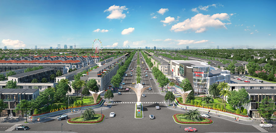 Phối cảnh dự án Gem Sky World Long Thành