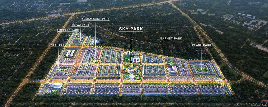 Hệ thống 7 công viên nội khu hoành tráng của Gem Sky World Long Thành
